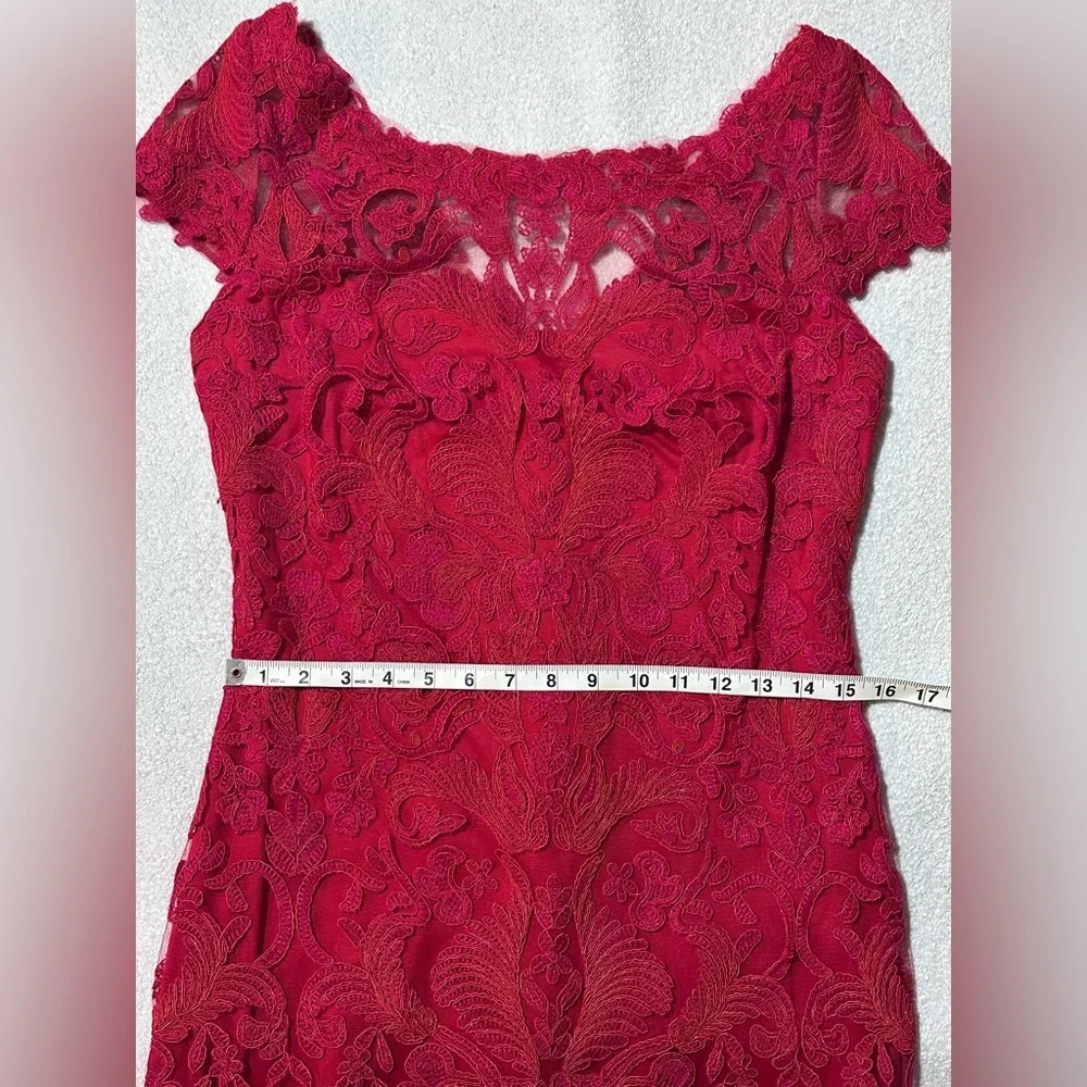 Tadashi Shoji | Red Lace Sheath Dress | Size 10
